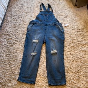 Refuge Overall Denin woman XXL distress legs